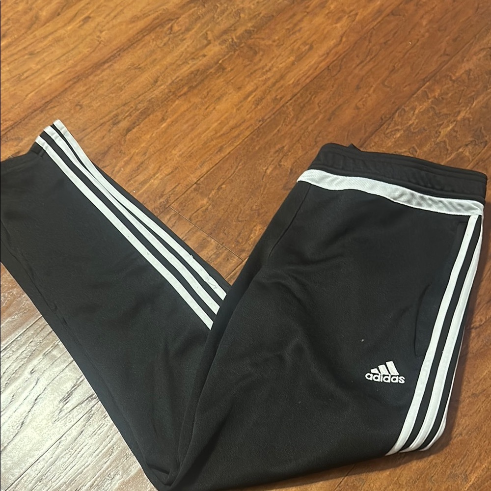Adidas  Black Track Pants with zip legs
